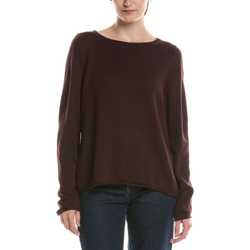 Eileen Fisher Womens  Bateau Neck Sweater
